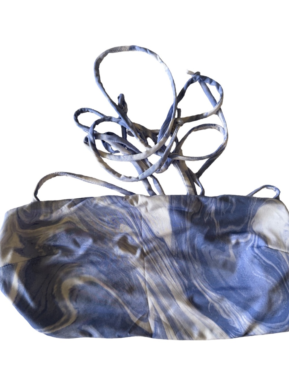 naked wardrobe Blue Marble Swirl Swim Top